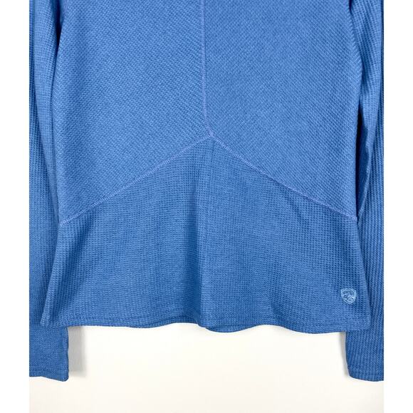 Kuhl Petra Turtleneck Top Blue Small Waffle Knit - Picture 8 of 13